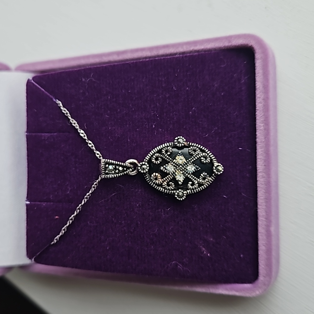 Sterling silver/marcasite necklace